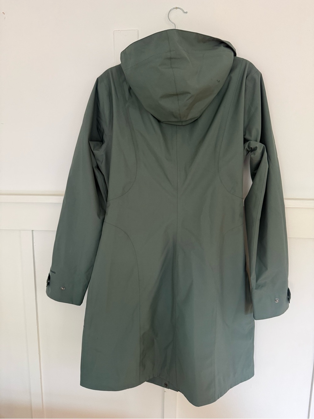 Patagonia Women's Hooded Trench Coat - Green with Light Lime Lining - Picture 2 of 6